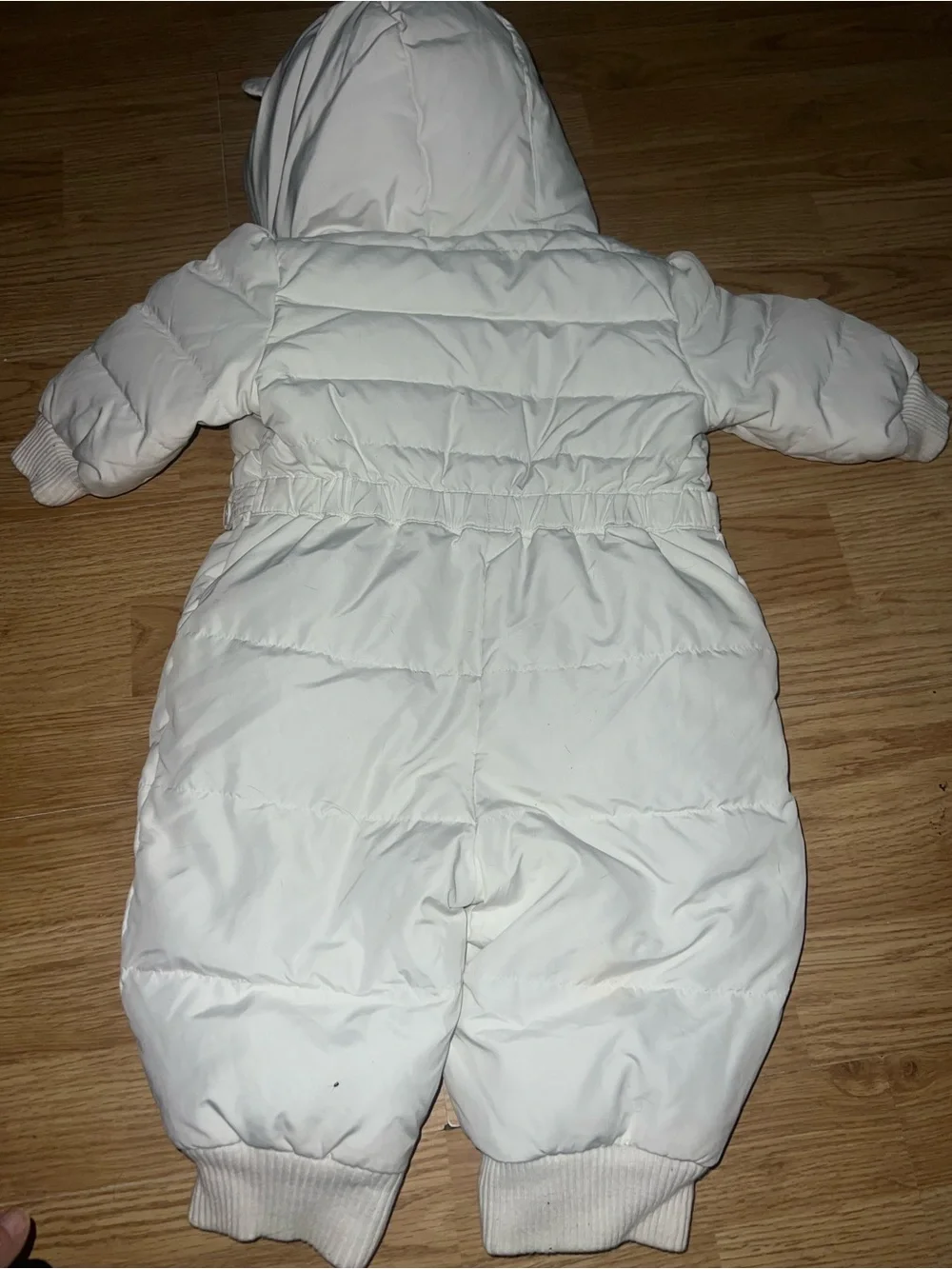 GAP Cream Hooded Puffer Baby Bunting